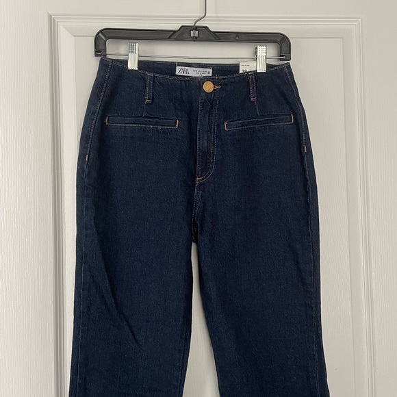 NWT- Zara Mini Flare Jeans - Picture 5 of 14